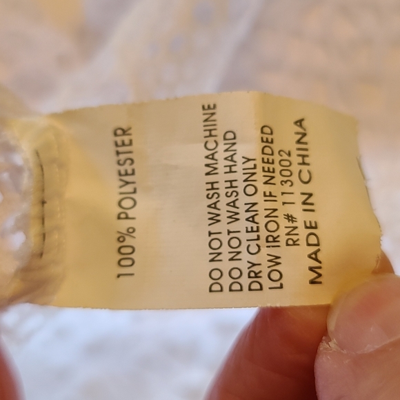 White Lace Tank, Black Chunky Button Accent, 1X - Picture 8 of 11